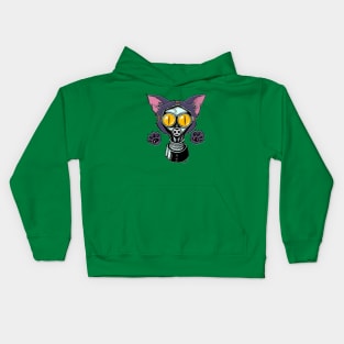 Gas Mask Kitty Kids Hoodie